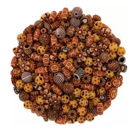 Assorted Small Old World Acrylic Bead Bulk Mix - Suns, Tubes, Hearts, Spheres, and Flowers - Loose Beads DIY Craft Bracelets Necklaces Macrame - 155 g