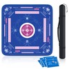 Qwiayeal Mahjong Mat with Rules for Table,Non-Slip and Silent,Comes with