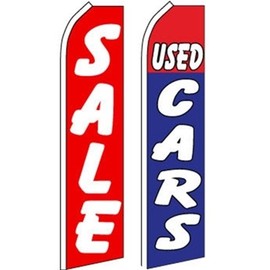 Car Auto Dealer Swooper Flutter Feather Flags 2 pack-SALE (Red)-Used Cars