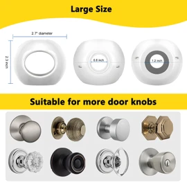 Large Size Door Knob Safety Cover for Kids (4 Pack) Child Proof Door Knob Covers Keep Kids from Opening Doors Baby Proof Door Knob Covers Fit Big Diameter Door Knob - Garage Bathroom Front Door Pantry