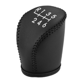 A ABSOPRO Gear Shifting Knob Cover Lever Trim for Nissan Qashqai 2008-2012 Faux Leather Black