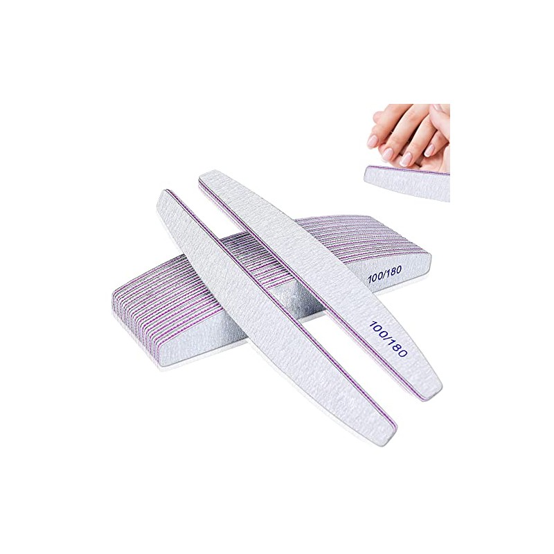 GeekerChip Professional Nail Files (15 Pcs), Professional Nail Files 100/180