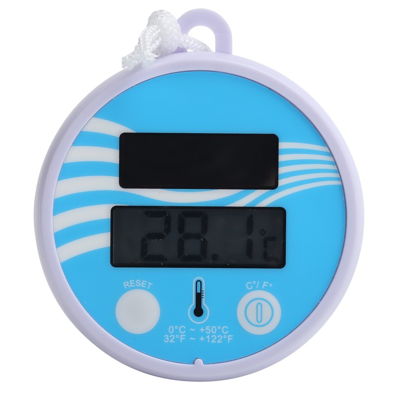 Floating Water Thermometer Electronic Solar Charging LCD Display Swimming Pool