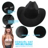 Western Cowboy Hat for Women Men Classic Fedora Felt Wide