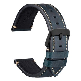 WOCCI Business Style Correa de reloj de piel, hebilla de acero inoxidable, 18 mm 20 mm 22 mm 24 mm