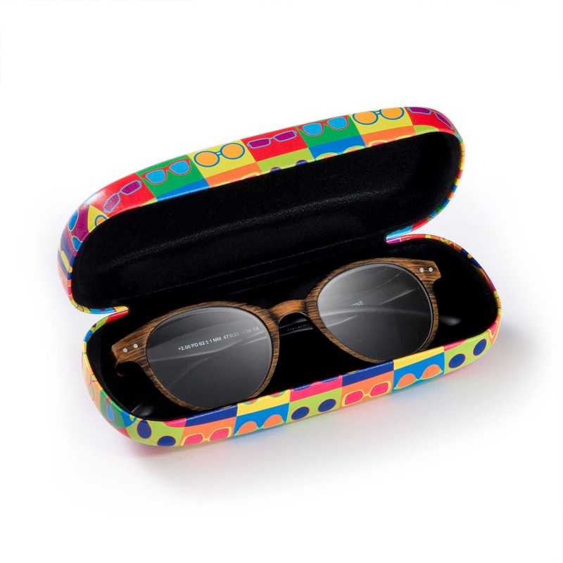 FEFI - Hard case glasses case with matching microfibre cloth,