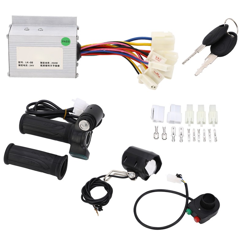 24V 250W Brushed Motor Speed Controller Headlight Throttle Grip with