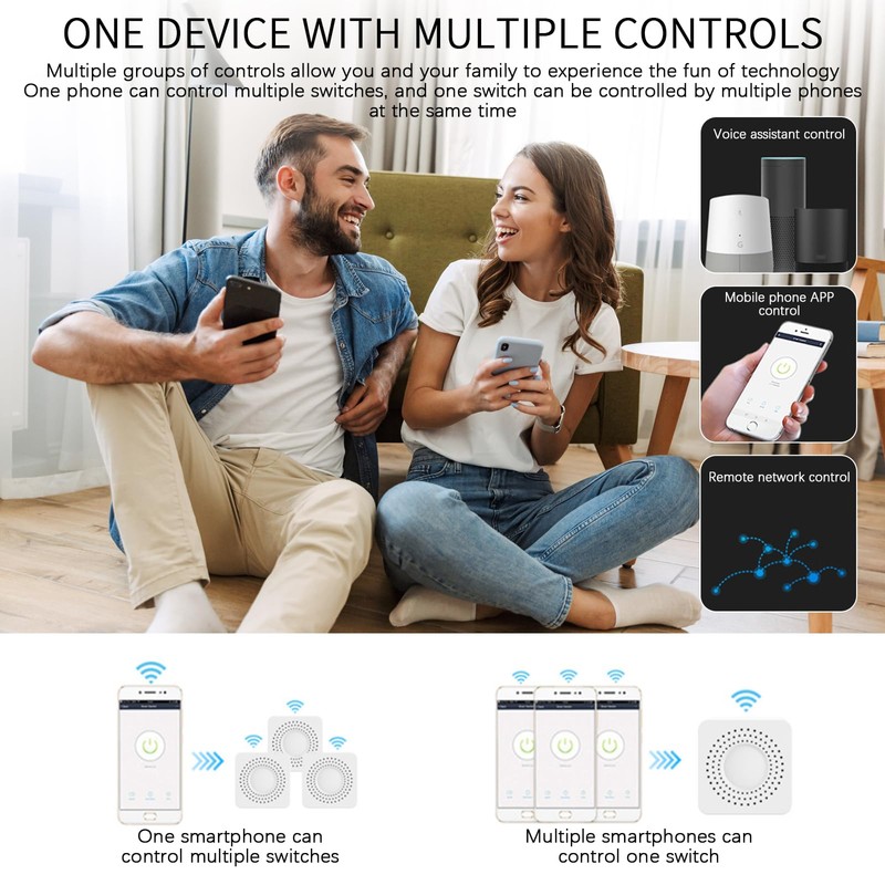 JAOGAUS Homekit Switch, DIY WiFi Smart Switch Module, No Hub