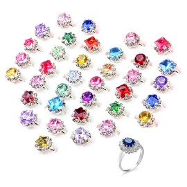 Fotan Children's Ring, Set of 36, Toy Rings, Includes Storage Case, For Parties, Christmas, Birthday, Size Adjustable, Elementary School Students
