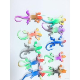 20 PCS Color Changing No Hole Bath Toys for Kids Color Chang Lizard Toys Reptile Animal Toys Stretchy Realistic Reptile Playset for Themed Parties Classroom Rewards