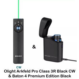 Olight Arkfeld Pro Black CW Flat EDC Flashlight & Baton 4 Premium Black