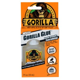Gorilla White Waterproof Polyurethane Glue, 2 ounce Bottle, White, (Pack of 1)