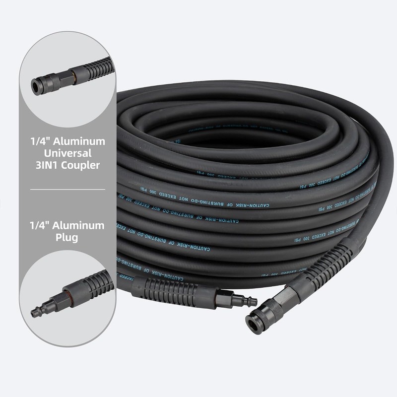 SANFU Hybrid Air Hose 3/8”ID x 50FT, 300PSI Durable, Lightweight,