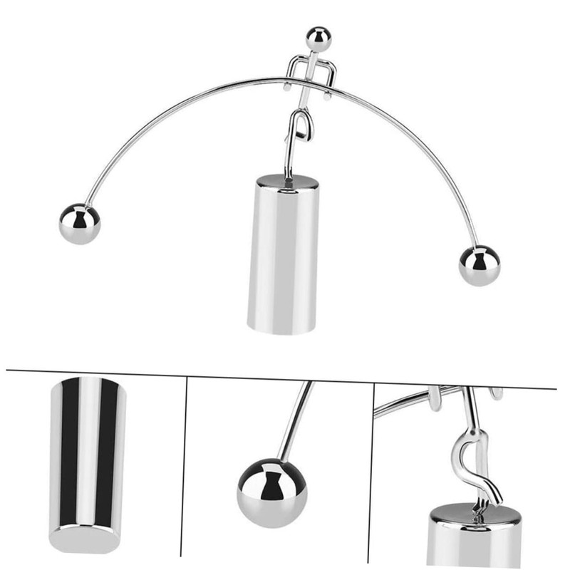 ORFOFE Balance Cylinder Weightlifting Man Tumbler Iron Desktop Ornament Metal