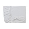 ESSIX Royal Line Cotton Percale Fitted Sheet, white, 80 x