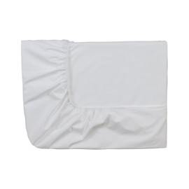 ESSIX Royal Line Cotton Percale Fitted Sheet, white, 80 x 200 cm