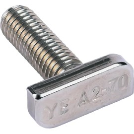Hammer Head Screws M8 x 50 mm Stainless Steel A2-70 Rustproof Type 28/15 - for Mounting Rail, Mounting Solar Module, Photovoltaic, PV Bracket, C Profile, Solar Mounting, Greenhouse Screws, Pack of 10