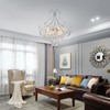 WUZUPS Crystal Chandelier 10-Light Pendant Ceiling Light Modern Lighting Fixture
