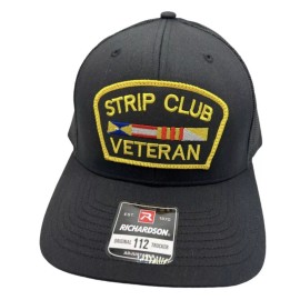 Richardson Strip Club Veteran Adult Funny Patch Richardson 112 Trucker Hat Cap Snapback