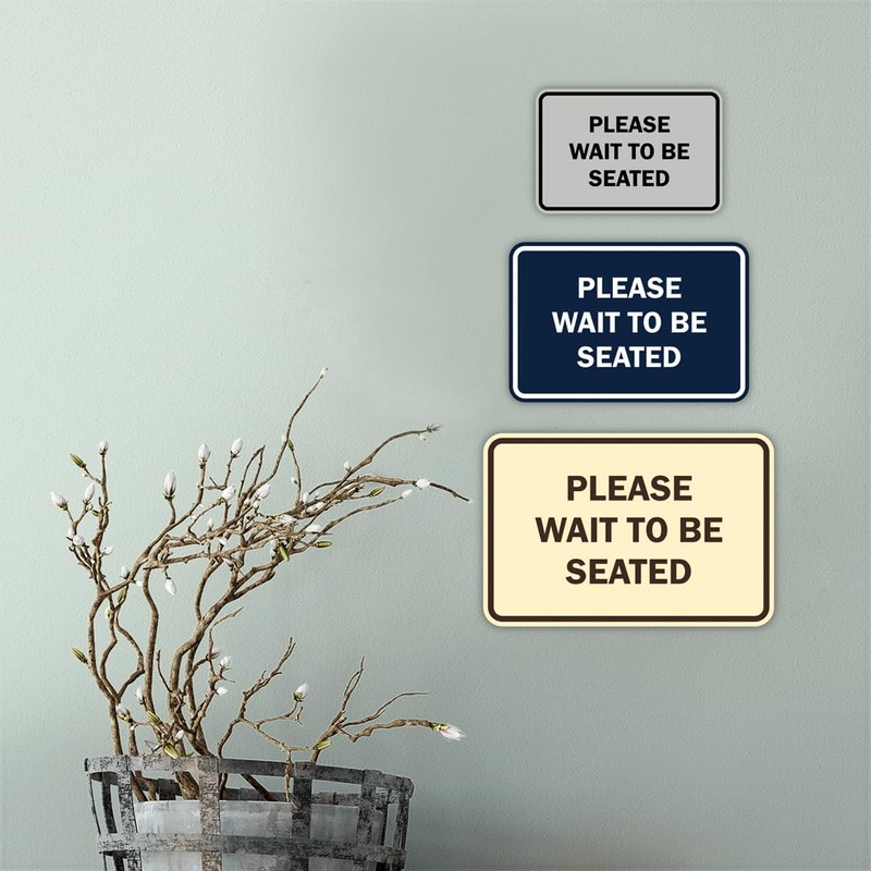 Signs ByLITA Classic Framed Please Wait to Be Seated Sign