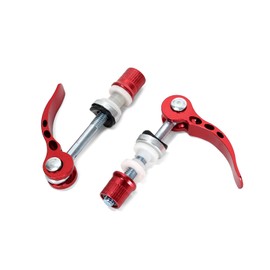 Ruimou 2pcs Aluminum Alloy Bicycle Seatpost Binder Bolt, Red Quick Release Bolt M6 x 70mm, for all kinds of bicycles