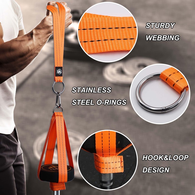 J Bryant Arm Wrestling Training Strap set with Dumbbell Loading