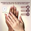 Uñas Postizas con Punta Francesa, Uñas Press on para Manos,