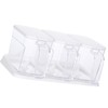 Seasoning Box Set Plastic Clear 3 Grids Large Capacity Condiment