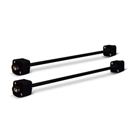 OhLectric OL-44142 Track Light Extension - Lowers Track Head Extension Rod for Light Fixture - Extension Rod Used for Multiple Heads - Light Wand Extensions, Black, 24 Inches, Pack of 2