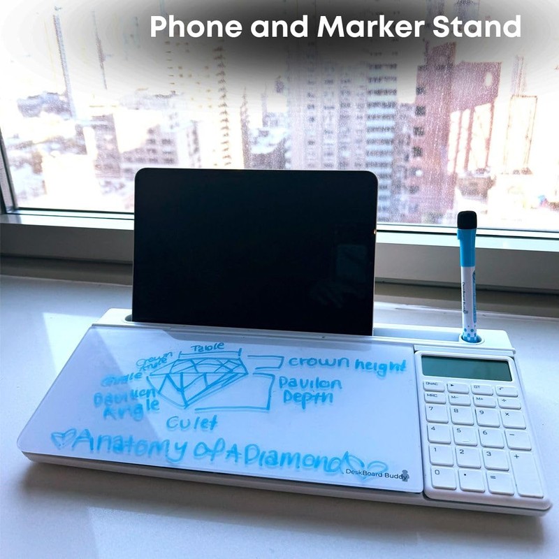 DeskBoard Buddy (White with Calculator)