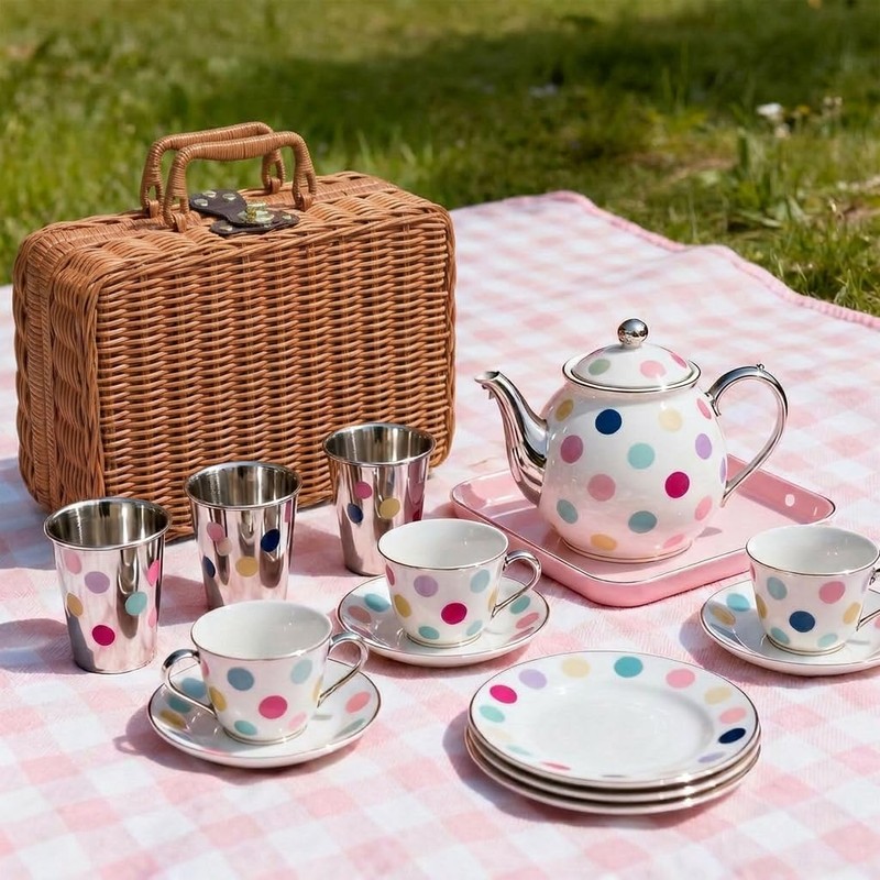 2 Wicker Picnic Basket with Lid Picnic Basket Boxes Small