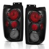 AmeriLite Black Smoke Replacement Brake Tail Lights Set for 1997-2002