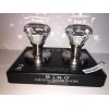 BINO Crystal Mirrored PRISM TOP DIAMOND RING Glass Door Knobs.