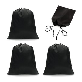 Pack of 3 Portable Drawstring Bag, Storage Bag with Double Drawstring, Waterproof Headphone Strap, Travel Storage Bag, Practical Garment Bag (20 x 25 cm)