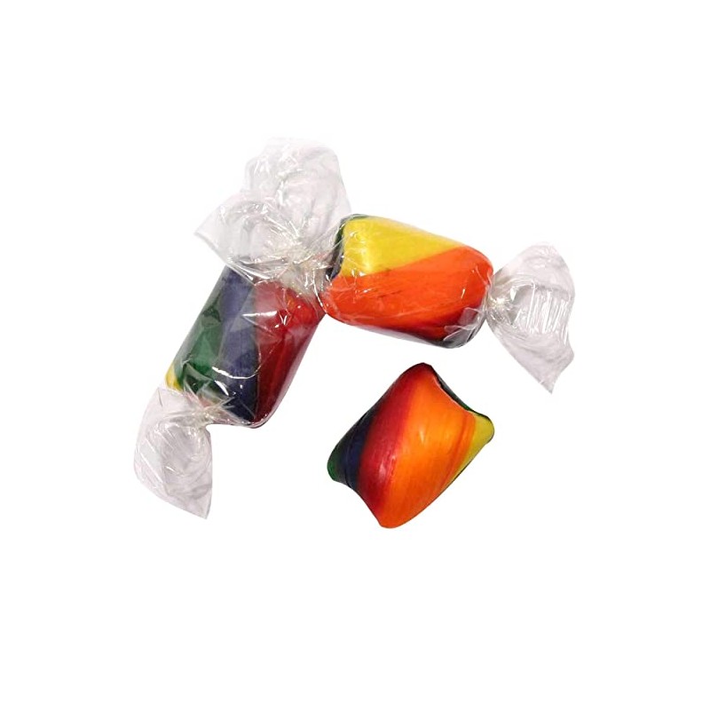 Rainbow Cylinder Shaped Candy Twists - 2 Pounds - Fruit