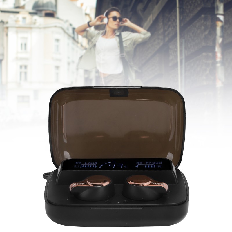 Wireless Bluetooth Headset Dual Ear Mini Touch Sports Earphones with