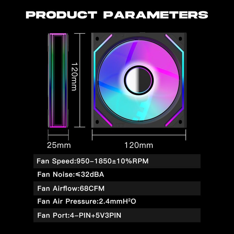 Jungle Leopard PC Fan JM-V2 120 Infinity Mirror Module Daisy-Chain