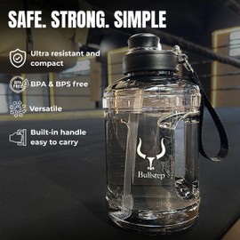 Bullstep - Trinkflasche Gym 1,5 l - Fitness Flasche - Große Trinkflasche Fitnessstudio - Gym Water Bottle - Hermetisch Getränkeflaschen Sport
