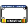 Disabled Vietnam Veteran Chrome Motorcycle License Plate Frame