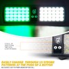 Xprite White Green 48LED Visor Strobe Flashing Lights Interior Windshield
