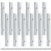 Bwintech 12 Pack Grey 181MM Knurled Cupboard Handles, 128MM Hole