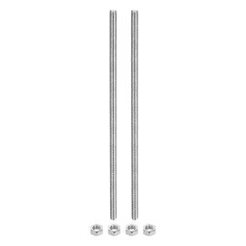 MECCANIXITY 2Pack M8 x 400mm Fully Threaded Rod with 4 Pack Hex Nuts, 1.25mm Thread Pitch 304 Stainless Steel Right Hand Threaded Rods Bar Studs for Anchor Bolts Clamps Hangers U-Bolts