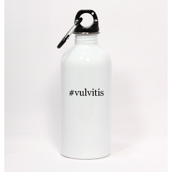 Los Drinkware Hermanos #Vulvitis - Hashtag White Water Bottle with
