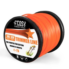 COSY GARDEN TOOLS String Trimmer Line, Commercial Grade Orange Pentagon Weed Eater String, Premium Nylon Universal 0.105" Diameter x 328'