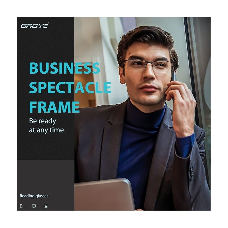 Gaoye 6 pack Executive Style Reading Glasses Men - Durable
