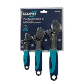 Eclipse Professional Tools 3 Piece Adjustable Wrenches Set with Soft Feel Handles