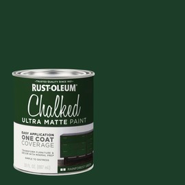 Rust-Oleum Forest Green Chalked All-in-One Ultra Matte Paint | One Coat Coverage | No Primer, Sanding, Or Topcoat Needed | Easy Clean Up | Made in USA | 30 OZ | 2 Pack