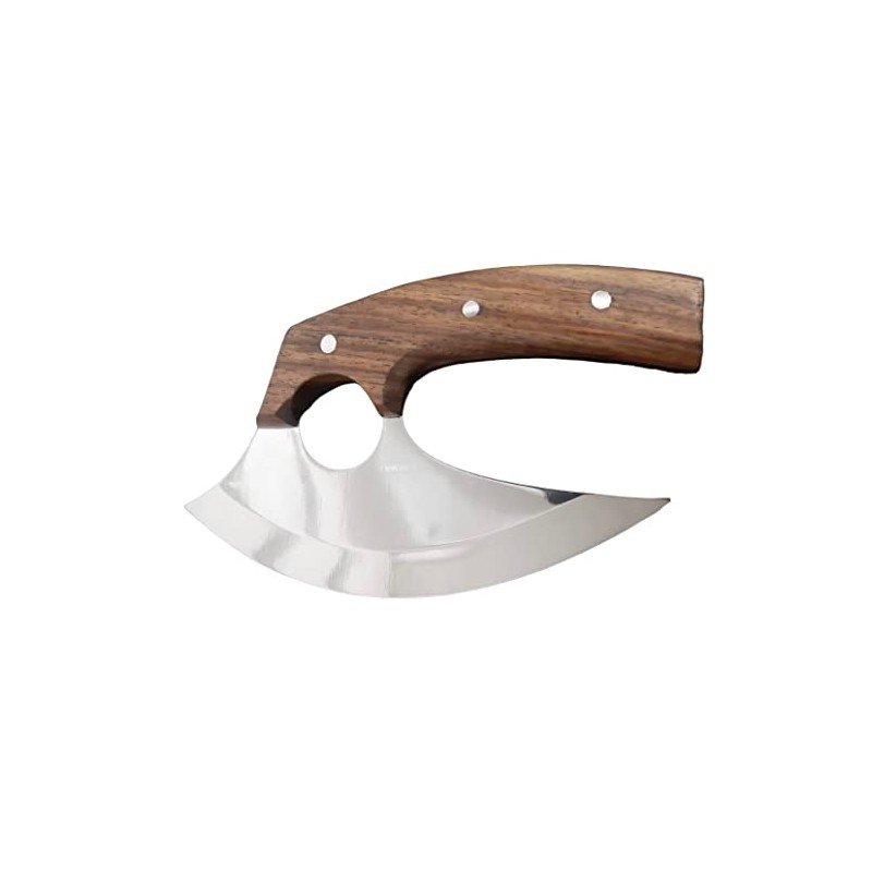 Poshland TTC-111 Custom Handmade Ulu kitchen Knife -Wood Handle (TTC-111)