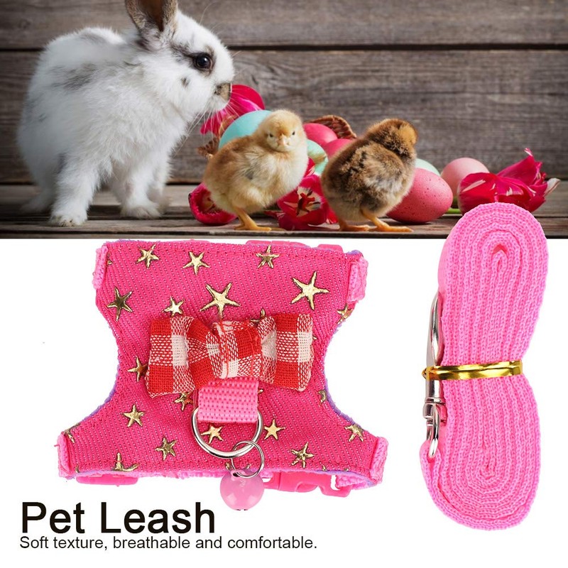 Hamster Harness, Adjustable Walking Vest Set Lead Leash Walking Harness