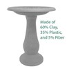 Tierra Garden Birdbath for Outdoors - 24"x19" Red Fiber Clay